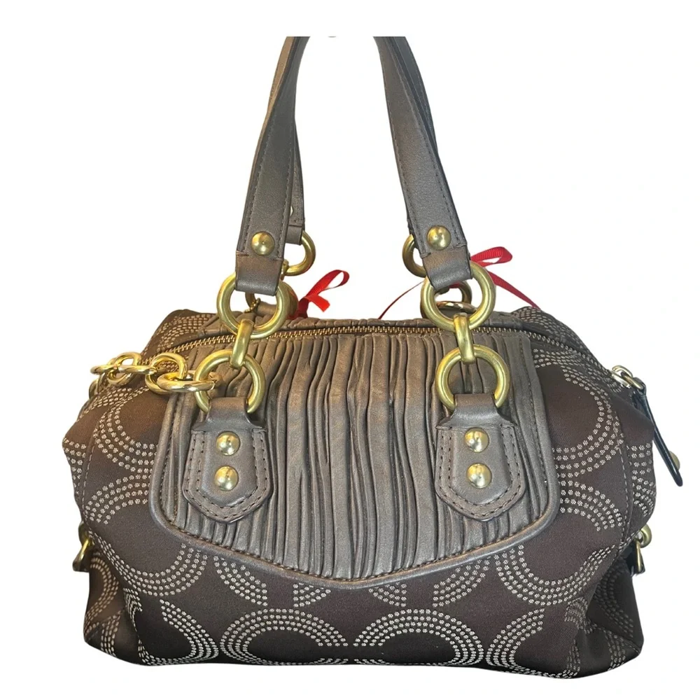 Coach Ashley Chocolate Brown Shoulder Bag - Picture 4 of 13